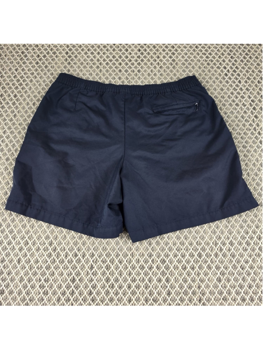 Nike Tennis Navy Athletic Shorts Mens Medium Swoosh Zip Pocket Vintage - Picture 2 of 9